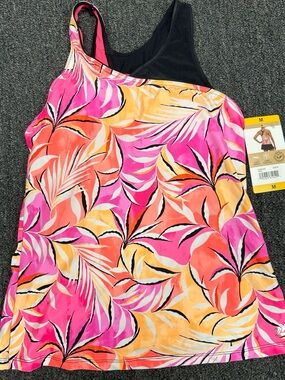 Zeroxposur Women’s Pink Tropical Swim top